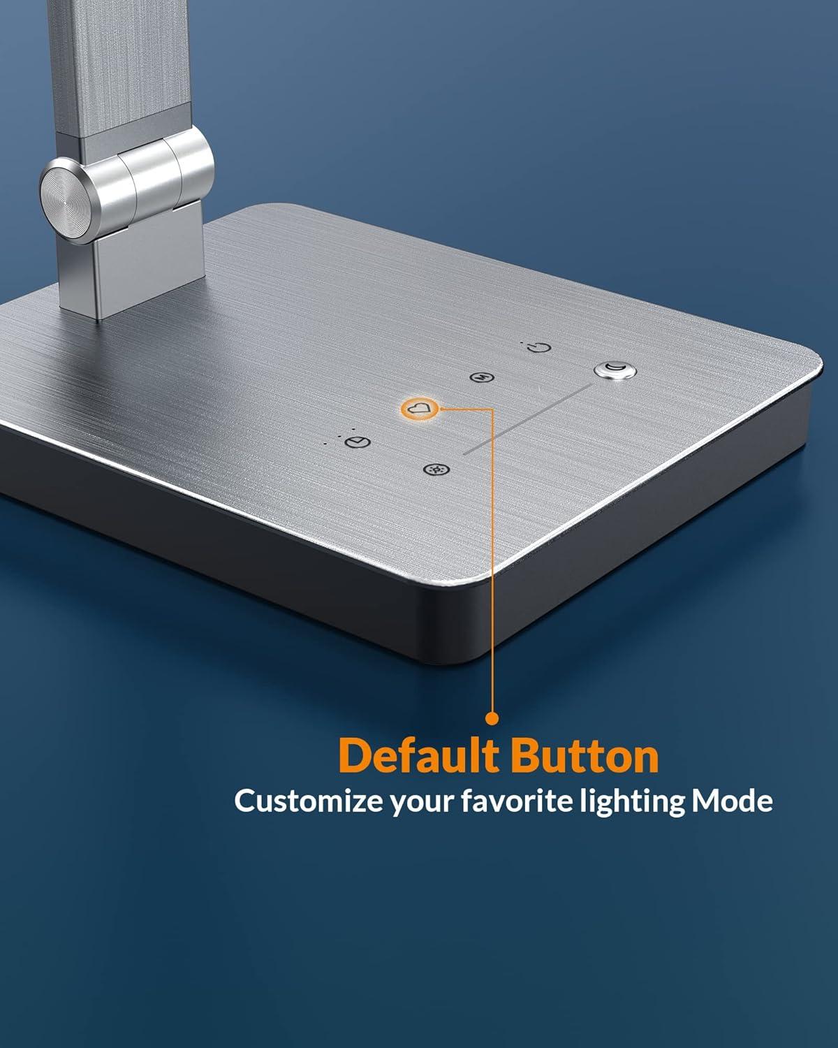 imageLEPOWER Bright LED Desk Lamp 900LM 24W Touch Control Desk Light with Dual USB Charging Ports EyeCaring Table Light with 50 Dimmable Lighting Modes ampamp 3 Modes Timer for Home Office Study Dorm