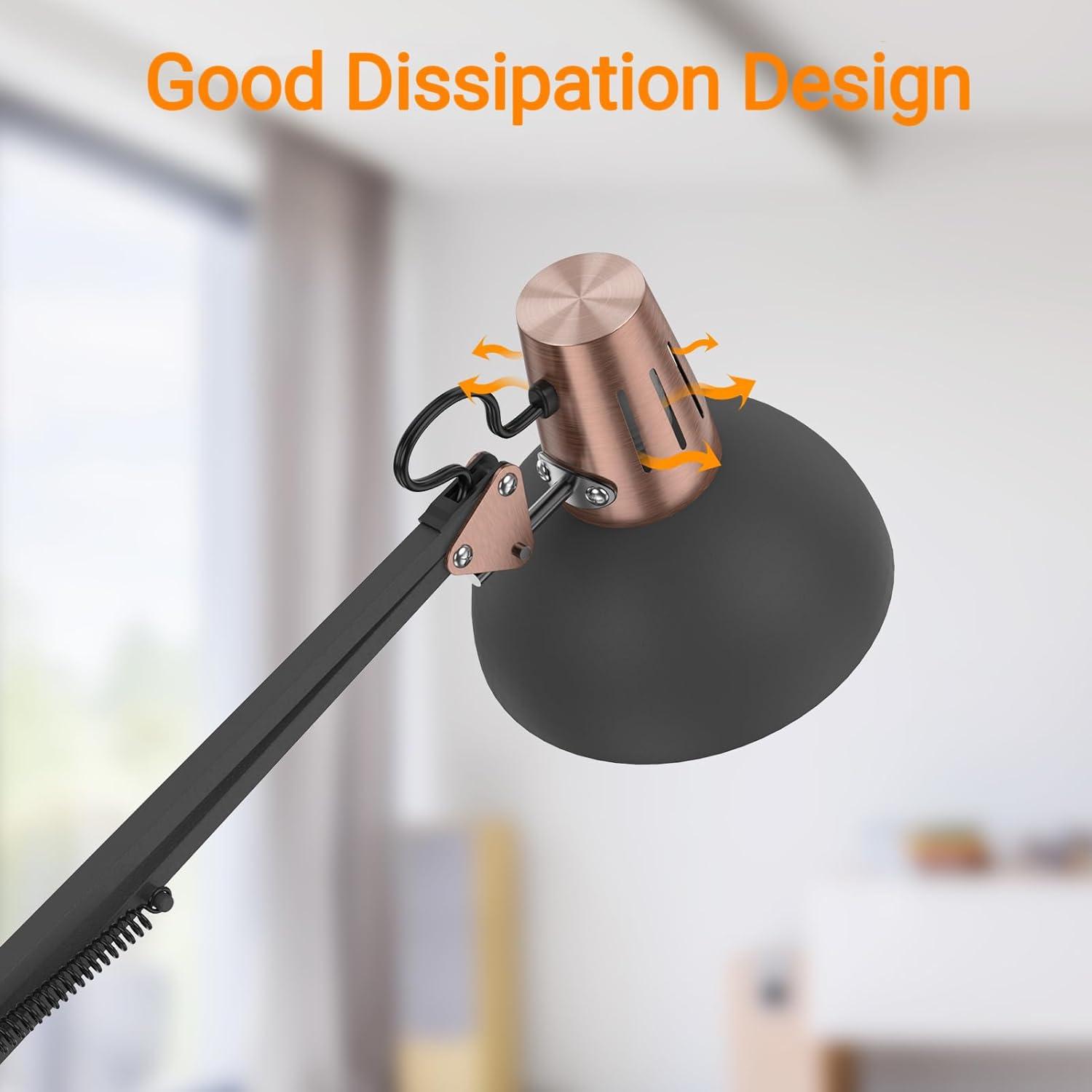 imageLEPOWER Floor Lamp Swing Arm Floor Standing Lamp Industrial Floor Lamp with Heavy Metal Base E26 Lamp Base Floor Light Modern Standing Reading Lamp for Living Room Bedroom Office WhiteSand Black