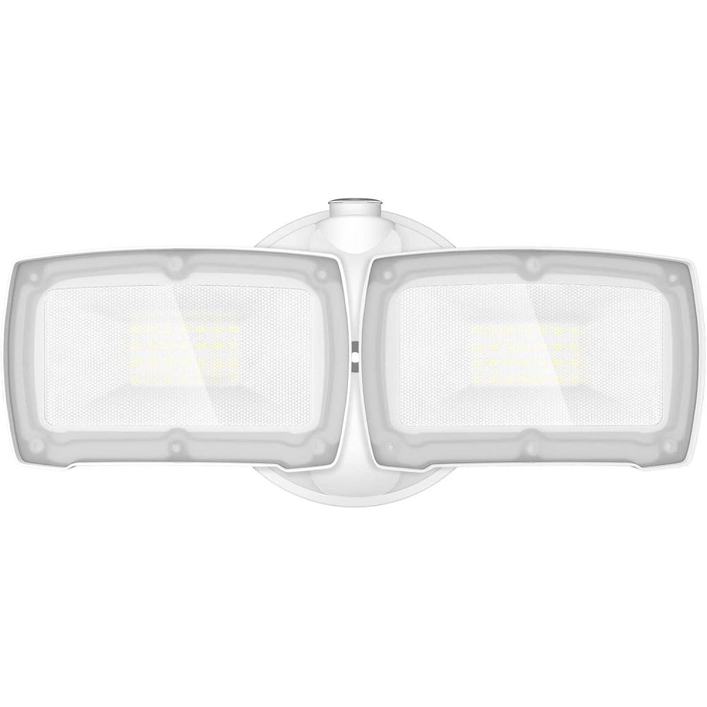 imageLEPOWER 3500LM Dusk to Dawn LED Security Lights Outdoor 35W Outdoor Flood Light with Photocell 5500K IP65 Waterproof 3 Head Exterior Light for Garage Patio YardBrownWhite