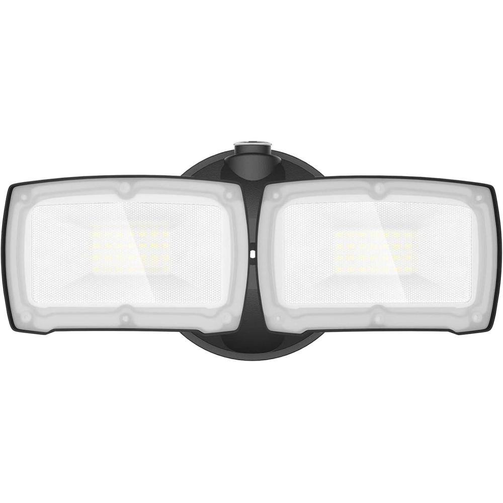 imageLEPOWER 3500LM Dusk to Dawn LED Security Lights Outdoor 35W Outdoor Flood Light with Photocell 5500K IP65 Waterproof 3 Head Exterior Light for Garage Patio YardBrownBlack