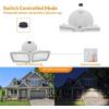LEPOWER 3000LM Dusk to Dawn LED Security Light, 28W Flood Lights with Photocell, 3000K Warm Light, IP65 Waterproof, 2 Adjustable Heads Exterior Outdoor Security Lights for Garage, Backyard(White)(White)