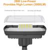 LEPOWER 3500LM Dusk to Dawn LED Security Lights Outdoor, 35W Outdoor Flood Light with Photocell, 5500K, IP65 Waterproof 3 Head Exterior Light for Garage, Patio, Yard（Brown）(Black)