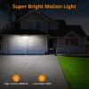 LEPOWER 45W Flood Lights Motion Sensor Outdoor Lights, 4800LM LED Security Light, Dusk to Dawn Motion Sensor Light, 3 Modes, 5000K, IP65 Waterproof, Outdoor Flood Light for Garage Yard Porch（Brown）(White)