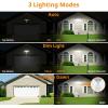 LEPOWER 45W Flood Lights Motion Sensor Outdoor Lights, 4800LM LED Security Light, Dusk to Dawn Motion Sensor Light, 3 Modes, 5000K, IP65 Waterproof, Outdoor Flood Light for Garage Yard Porch（Brown）(White)