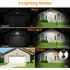 LEPOWER 45W Flood Lights Motion Sensor Outdoor Lights, 4800LM LED Security Light, Dusk to Dawn Motion Sensor Light, 3 Modes, 5000K, IP65 Waterproof, Outdoor Flood Light for Garage Yard Porch（Brown）(Black)