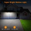 LEPOWER 45W Flood Lights Motion Sensor Outdoor Lights, 4800LM LED Security Light, Dusk to Dawn Motion Sensor Light, 3 Modes, 5000K, IP65 Waterproof, Outdoor Flood Light for Garage Yard Porch（Brown）(Black)