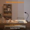 LEPOWER Clip on Light, Dimmable Book Light for Reading in Bed, 300LM Clip on Lamp, 5 Color Temperatures Clamp Light, Night Light Mode, Timer Setting, 2%-100% Brightness, for Bed, Headboard, Black(Black)
