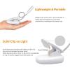 LEPOWER Clip-on Book Light with 5 LED Eye Care, 3 Color Changeable, Portable Reading Lamp, Battery & USB Operated, Bed Light for Kids, Bookworms, Students (Black)(White)