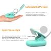 LEPOWER Clip-on Book Light with 5 LED Eye Care, 3 Color Changeable, Portable Reading Lamp, Battery & USB Operated, Bed Light for Kids, Bookworms, Students (Black)(Green)