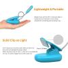 LEPOWER Clip-on Book Light with 5 LED Eye Care, 3 Color Changeable, Portable Reading Lamp, Battery & USB Operated, Bed Light for Kids, Bookworms, Students (Black)(Blue)