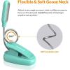 LEPOWER Clip-on Book Light with 5 LED Eye Care, 3 Color Changeable, Portable Reading Lamp, Battery & USB Operated, Bed Light for Kids, Bookworms, Students (Black)(Green)