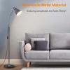 LEPOWER Floor Lamp, Metal Standing Lamp with Adjustable Gooseneck, Heavy Metal Base, Reading Pole Lamp for Office, Golden Floor Lamps for Bedroom, Living Room(Sand Black)
