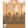 LEPOWER Floor Lamp, Standing Lamp Replaceable 3000K Energy-Saving, Lamp for Living Room with Adjustable Reading Light, Modern Bright Floor Lamp for Bedroom, Living Room, Office(Floor Lamp (2 heads))