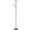 LEPOWER Floor Lamp, Standing Lamp Replaceable 3000K Energy-Saving, Lamp for Living Room with Adjustable Reading Light, Modern Bright Floor Lamp for Bedroom, Living Room, Office(Floor Lamp (2 heads))