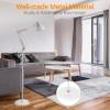 LEPOWER Floor Lamp, Swing Arm Floor Standing Lamp, Industrial Floor Lamp with Heavy Metal Base, E26 Lamp Base Floor Light, Modern Standing Reading Lamp for Living Room, Bedroom, Office White(White)