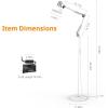 LEPOWER Floor Lamp, Swing Arm Floor Standing Lamp, Industrial Floor Lamp with Heavy Metal Base, E26 Lamp Base Floor Light, Modern Standing Reading Lamp for Living Room, Bedroom, Office White(White)