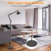 LEPOWER Floor Lamp, Swing Arm Floor Standing Lamp, Industrial Floor Lamp with Heavy Metal Base, E26 Lamp Base Floor Light, Modern Standing Reading Lamp for Living Room, Bedroom, Office White(Sand Black)