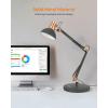 LEPOWER Metal Desk Lamp, Adjustable Goose Neck Architect Table Lamp with On/Off Switch, Swing Arm Desk Lamp with Clamp, Eye-Caring Reading Lamp for Bedroom, Study Room &Office (Sandy Black)(Sand Black)