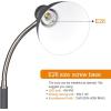 LEPOWER Metal Desk Lamp, Adjustable Goose Neck Table Lamp, Eye-Caring Study Lamps for Bedroom, Home Office (Matte Black)
