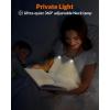 Reading Neck Light, 3-Color & 5-Brightness, Book Light for Reading in Bed, Rechargeable Lamp with Comfortable Silicone Arm, Eye-Caring Neck Lamp for Reading, Knitting, Crafting