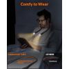 Reading Neck Light, 3-Color & 5-Brightness, Book Light for Reading in Bed, Rechargeable Lamp with Comfortable Silicone Arm, Eye-Caring Neck Lamp for Reading, Knitting, Crafting