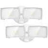 LEPOWER 2 Pack 28W LED Flood Light Outdoor, 3000LM LED Security Light with 2 Adjustable Heads, Switch Controlled Exterior Outdoor Security Light, 5500K, IP65 Waterproof for Garage, Yard, Patio