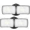 LEPOWER 2 Pack LED Security Light Dusk to Dawn Outdoor Flood Light Fixture with 2 Adjustable Heads, 3000LM/28W, 5500K, IP65 Waterproof Exterior Flood Lights for Garage, Backyard (Black)(Black)