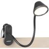 LEPOWER Clip on Light, Dimmable Book Light for Reading in Bed, 300LM Clip on Lamp, 5 Color Temperatures Clamp Light, Night Light Mode, Timer Setting, 2%-100% Brightness, for Bed, Headboard, Black(Black)