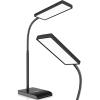 LEPOWER Desk Lamp, 800LM LED for Home Office, 12W Reading for Desk, Eye-Caring Light, Touch Table Gooseneck Lamp, 50 Lighting Modes, Bright for Bedroom, Study (Black)(Black)