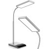 LEPOWER Desk Lamp, 800LM LED for Home Office, 12W Reading for Desk, Eye-Caring Light, Touch Table Gooseneck Lamp, 50 Lighting Modes, Bright for Bedroom, Study (Black)(Gray)