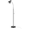 LEPOWER Floor Lamp, Metal Standing Lamp with Adjustable Gooseneck, Heavy Metal Base, Reading Pole Lamp for Office, Golden Floor Lamps for Bedroom, Living Room(Black)