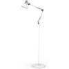 LEPOWER Floor Lamp, Swing Arm Floor Standing Lamp, Industrial Floor Lamp with Heavy Metal Base, E26 Lamp Base Floor Light, Modern Standing Reading Lamp for Living Room, Bedroom, Office White(White)
