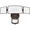 LEPOWER LED Motion Sensor Security Lights, 3 Head Motion Detected, 38W, 4200LM, Waterproof IP65, 5500K, Full Metal for Outdoor, Garage, Porch, Yard (Not Solar Powered, Black)(Brown)