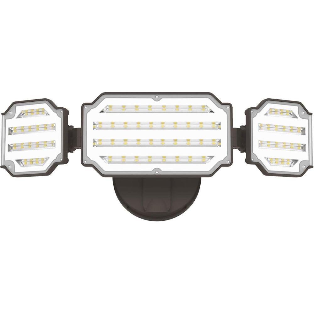 imageLEPOWER 4500LM Outdoor Flood Lights 45W LED Flood Light Exterior Flood Lights Switch Controlled 5000K 3 Adjustable Heads IP65 Waterproof Outdoor Lights for House Garage Yard BlackBrown