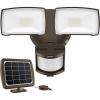 LEPOWER Solar Security Lights Outdoor, 1000LM Solar Motion Sensor Light Outdoor, 2 Head Solar Powered Flood Lights, 5500K, IP65 Waterproof Flood Lights for Backyard(Brown)(Brown)
