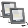 LEPOWER 100W LED Flood Light, 10000lm Work Light with Plug, Equiv 500W Halogen, 6000K White Light, IP66 Waterproof Outdoor Floodlight for Garage, Garden, Lawn, Basketball Court, Playground 2 Pack