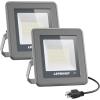 LEPOWER 50W LED Flood Light, 5000lm Work Light with Plug, Equiv 250W Halogen, 6000K White Light, IP66 Waterproof Outdoor Floodlight for Garage, Garden, Lawn, Basketball Court, Playground 2 Pack