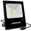 LEPOWER 50W LED Flood Light Outdoor, Work Light Plug in, 250W Halogen Bulb Equivalent, 4000LM, 6000K, IP66 Waterproof, Outdoor LED Lights Fixture for Backyard, Garden, Garage, Playground