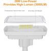 LEPOWER 3500LM Dusk to Dawn LED Security Lights Outdoor, 35W Outdoor Flood Light with Photocell, 5500K, IP65 Waterproof 3 Head Exterior Light for Garage, Patio, Yard（Brown） (Pack of 2)(White)