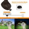 LEPOWER 3500LM Dusk to Dawn LED Security Lights Outdoor, 35W Outdoor Flood Light with Photocell, 5500K, IP65 Waterproof 3 Head Exterior Light for Garage, Patio, Yard（Brown） (Pack of 2)(Brown)