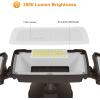 LEPOWER 3500LM Dusk to Dawn LED Security Lights Outdoor, 35W Outdoor Flood Light with Photocell, 5500K, IP65 Waterproof 3 Head Exterior Light for Garage, Patio, Yard（Brown） (Pack of 2)(Brown)