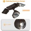 LEPOWER 3500LM Dusk to Dawn LED Security Lights Outdoor, 35W Outdoor Flood Light with Photocell, 5500K, IP65 Waterproof 3 Head Exterior Light for Garage, Patio, Yard（Brown） (Pack of 2)(Brown)